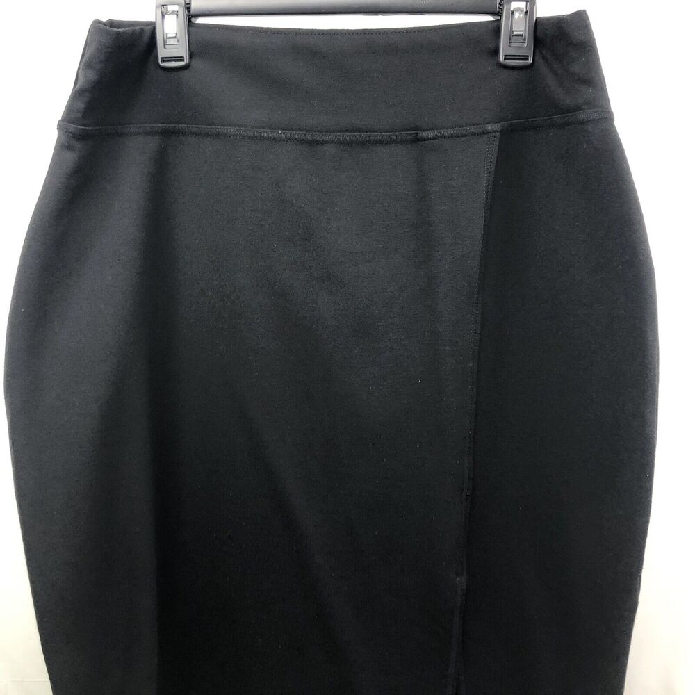 Worthington Pencil Skirt Women XL Black Stretch Knit Wide Band Career Workwear - Picture 2 of 12